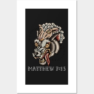 Wolf in sheep's clothing Christian Traditional Tattoo Flash Posters and Art